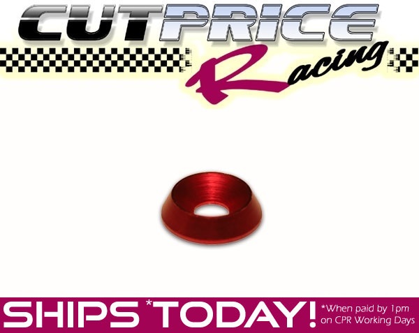Go Kart Countersunk Washer 6mmID Red NEW